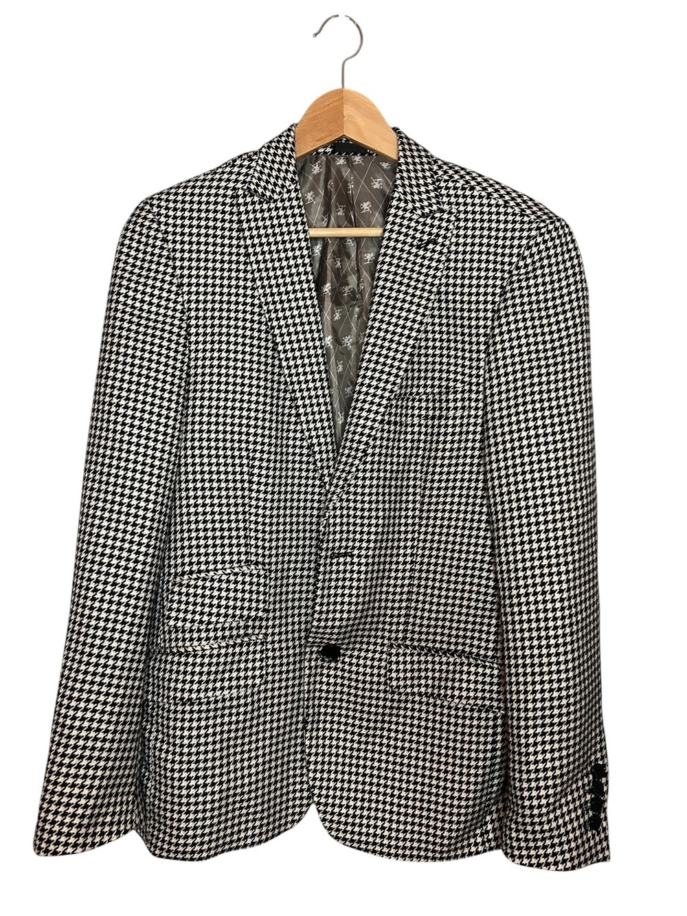 Stacy Adams Black & White Houndstooth Sport Coat